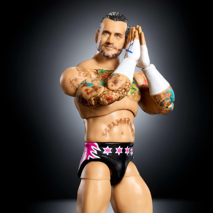 Mattel WWE Ultimate Edition Actionfigur &amp; Zubehör Set, CM Punk 15,2 cm Sammlerstück, austauschbare K