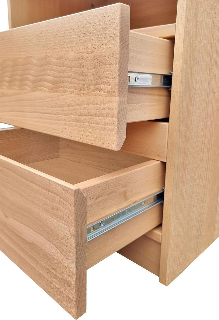 Erst-Holz Nachttisch Schubladenkommode mit Zwei Auszügen Buche 90.20-K45