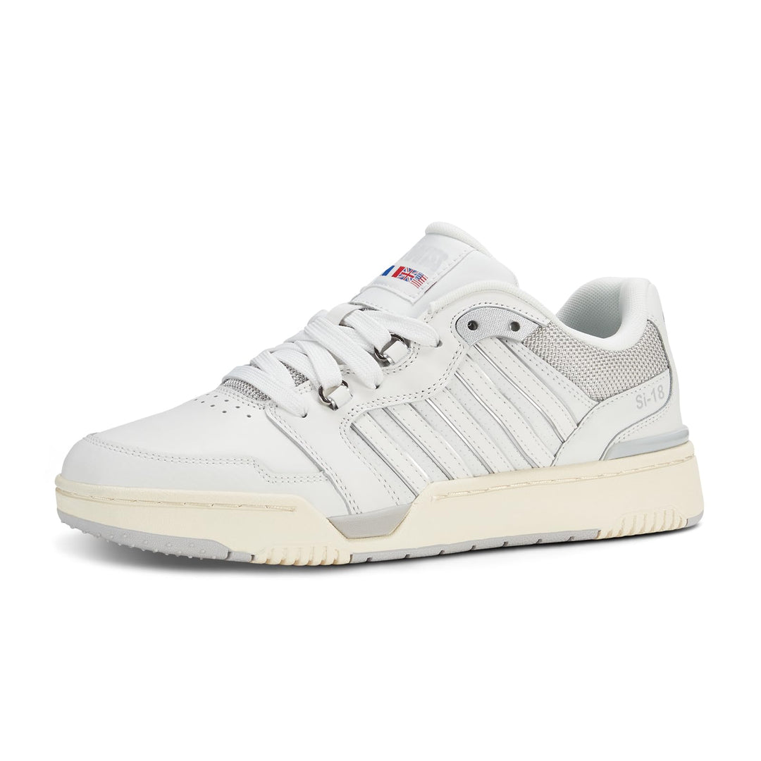 K-Swiss Leder Turnschuhe Rival Si-18 weiss 41 EU Blnc Gray Ant Wht, 41 EU Blnc Gray Ant Wht