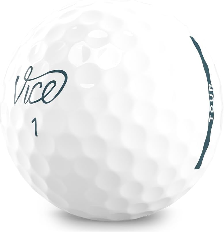 Vice Golf Tour White 2020 | 12 Golfbälle | Eigenschaften: exzellenter Kurzspiel-Spin, gerade Flugbah