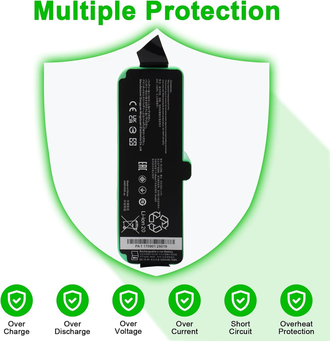 MXJFYY Li-Ionen-Ersatzakku, 14,4 V, 5200 mAh, kompatibel mit iRobot Roomba 980 960 985 801 850 860 8