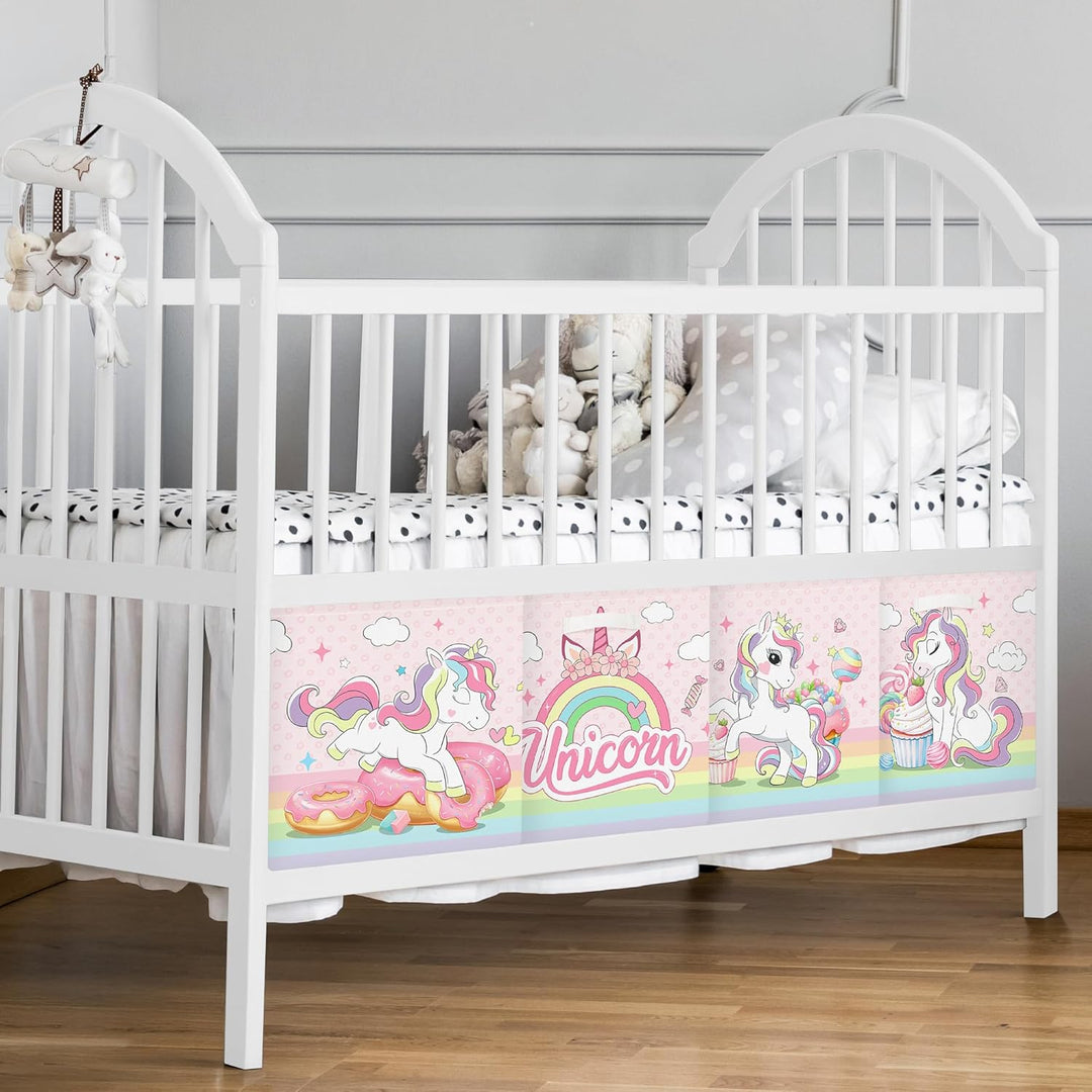 30cm Aufbewahrungsbox 3 Stück Einhorn Regenbogen Aufbewahrungskorb Kinder Faltbar Wolken Stern Aufbe