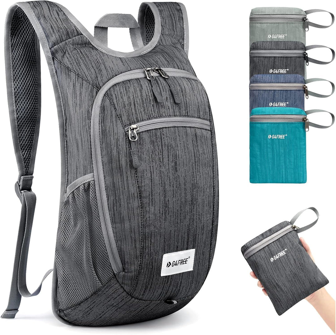 G4Free 10/15/20L Faltbarer Rucksack Klein, Wanderrucksack Leicht, Tagesrucksack Damen Herren für Wan