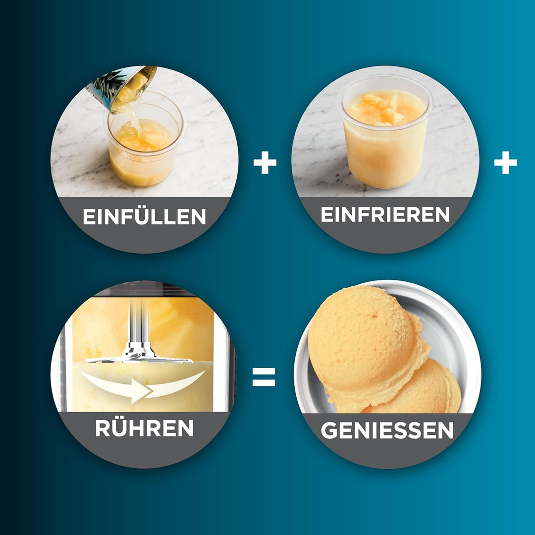 Ninja CREAMi Eismaschine & Dessertmaschine mit 2 Behältern, 7 Programmen, Herstellung von Eis, Gelat