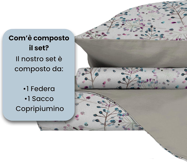 Italian Bed Linen Fantasy Bettbezug, Flor, Kleine doppelte
