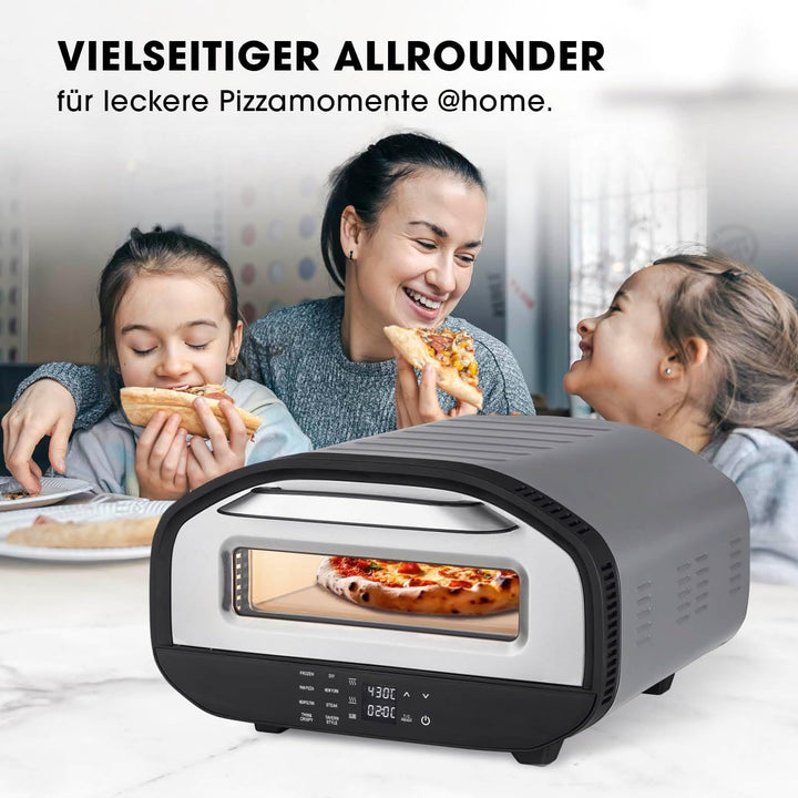 GOURMETmaxx elektrischer Pizzaofen mit Pizzaheber | Touchdisplay, Timerfunktion, 7 Programme & DIY M