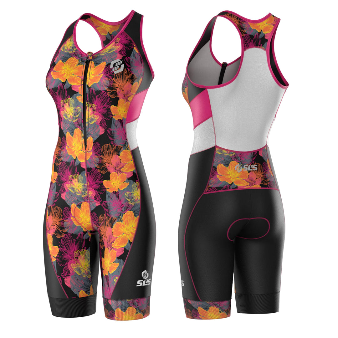 SLS3 Triathlon Anzug für Damen | Triathlonanzug | Trisuit | Triathlon Einteiler | FX Print Schwimman