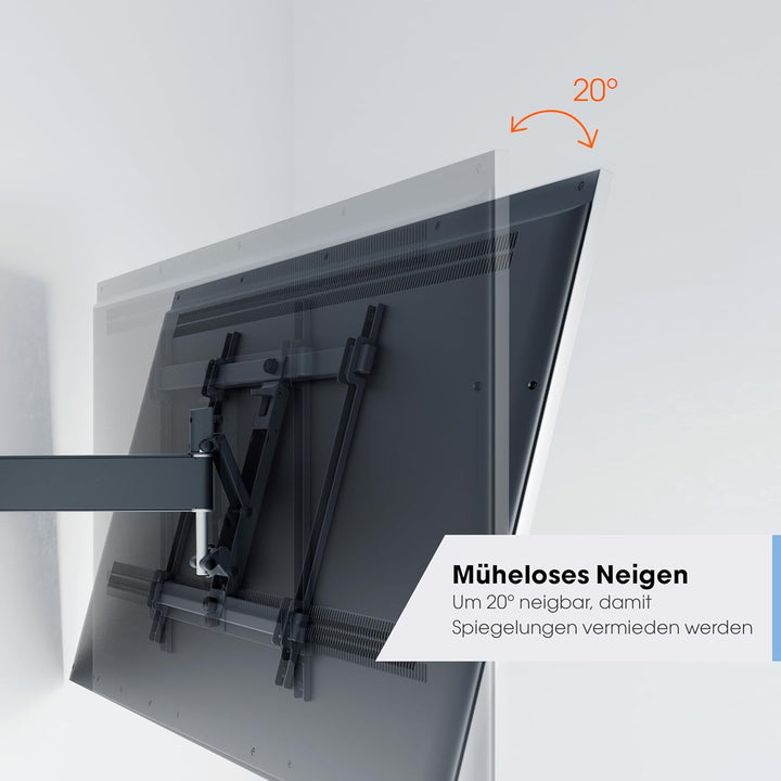 Vogel's TVM 3447 – Überlegte, Schwenkbare und Neigbare TV-Wandhalterung für 32-65 Zoll Fernseher, Ma