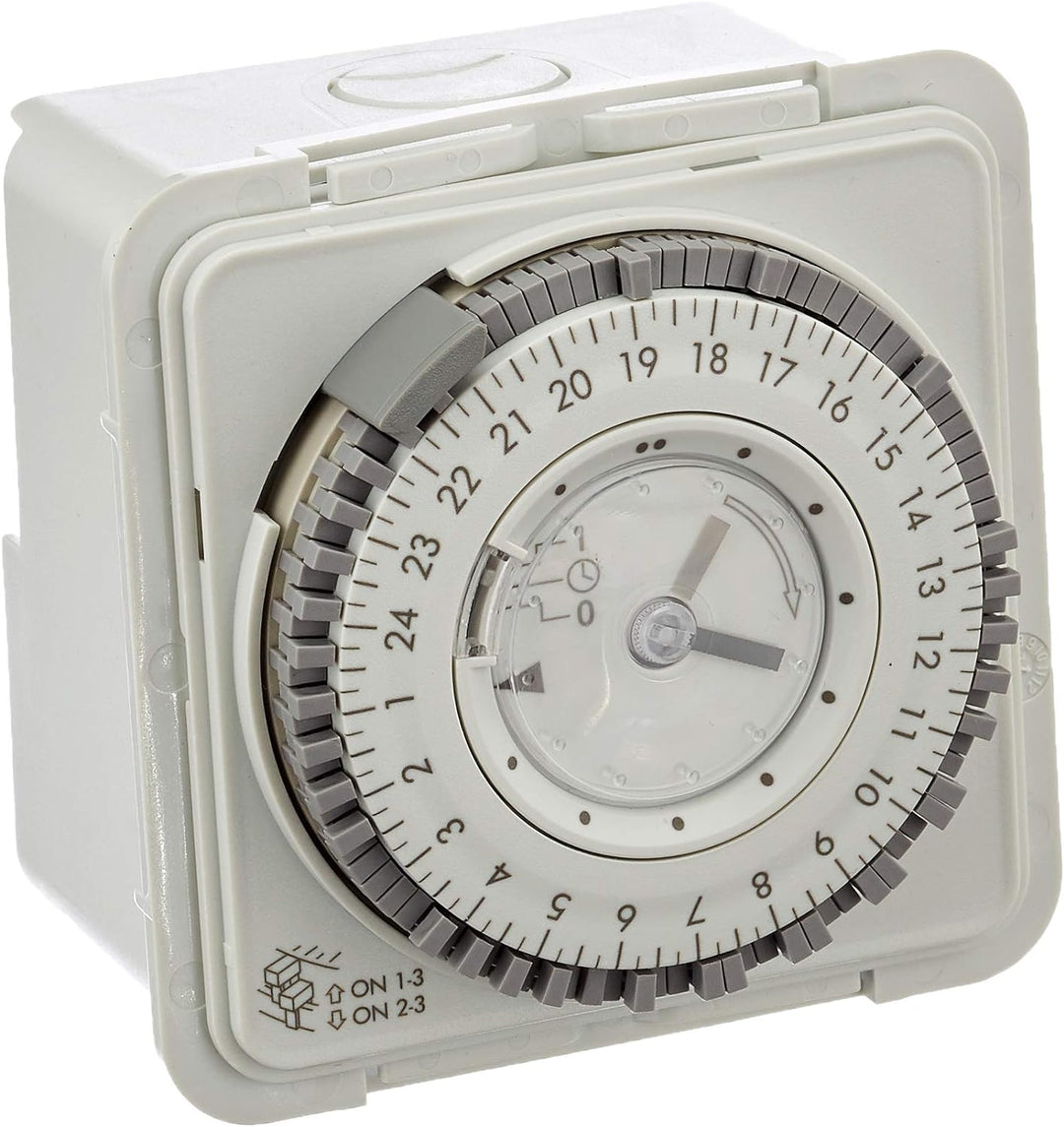 VEMER VP884100 NAPA D Elektromechanisch Zeitschaltuhr mit Steckreitern mit Tagesprogrammierung, Scha