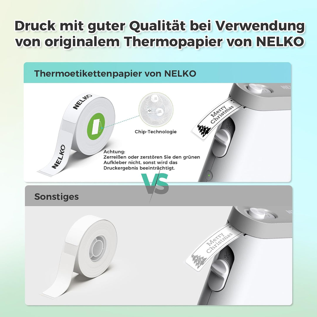 Nelko Etikettendrucker, Bluetooth P21 Selbstklebendes Etikettiergerät Tragbarer beschriftungsgerät s