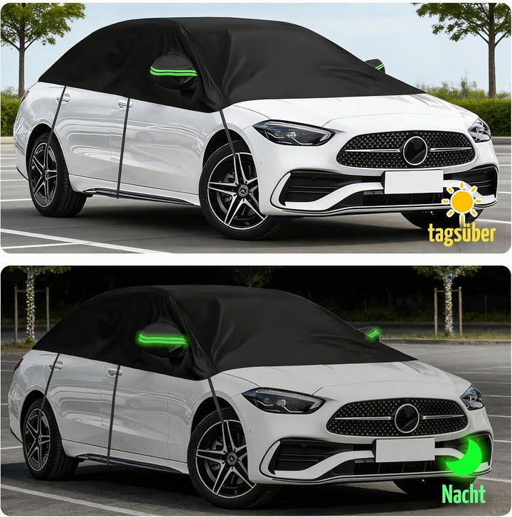 Auto Halbgarage Wasserdicht Universal Halbgarage Autoabdeckung, Abdeckplane Auto All Weather, Wasser
