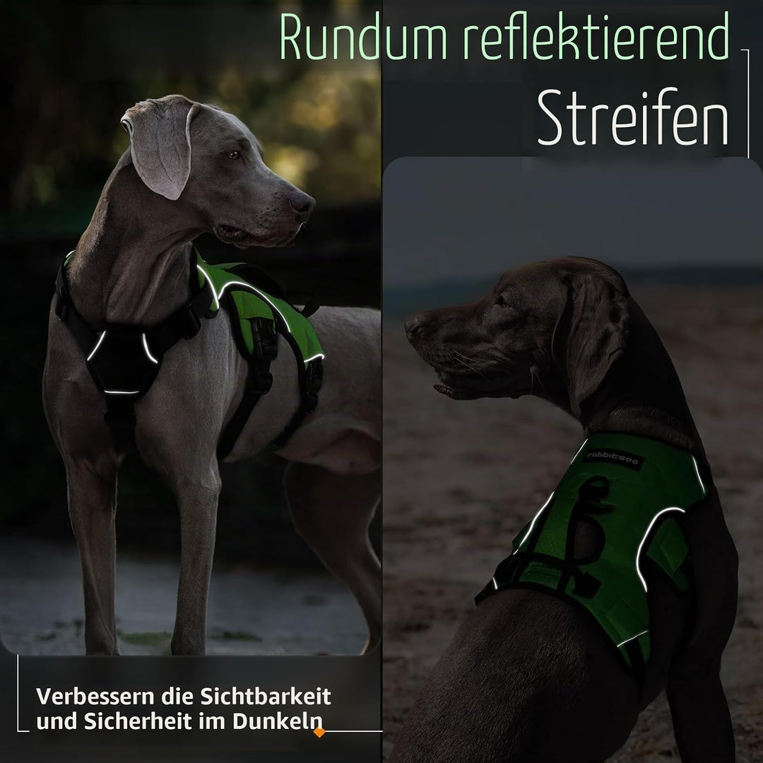 rabbitgoo Ausbruchsichere Hundegeschirr Grosse Hunde mit Griff, Anti Zug Sicherheitsgeschirr Hund At