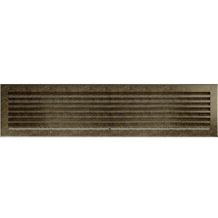 Kratki Lüftungsgitter Kamingitter FRESH 17cm x 70cm schwarz-gold