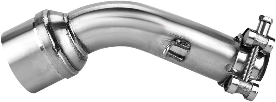 Rohrverbinder Abgasanlage Qiilu Motorrad auspuff Rohrverbinder 51mm Auspuffrohr Edelstahl Endrohr fü