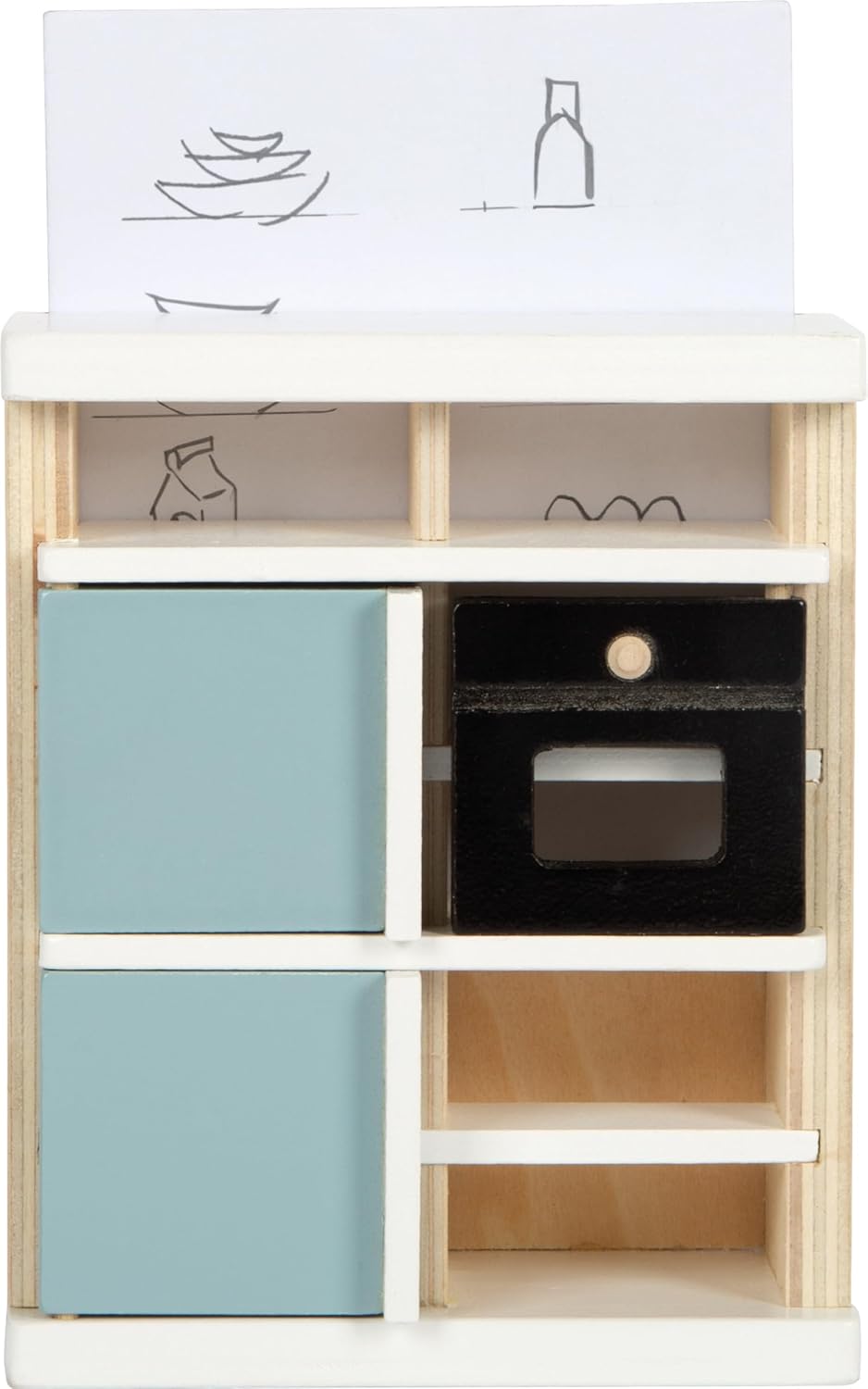 Small Foot Puppenhausmöbel Küche aus Holz, Möbel-Set für das Puppenhaus, für Kinder ab 3 Jahren, 126
