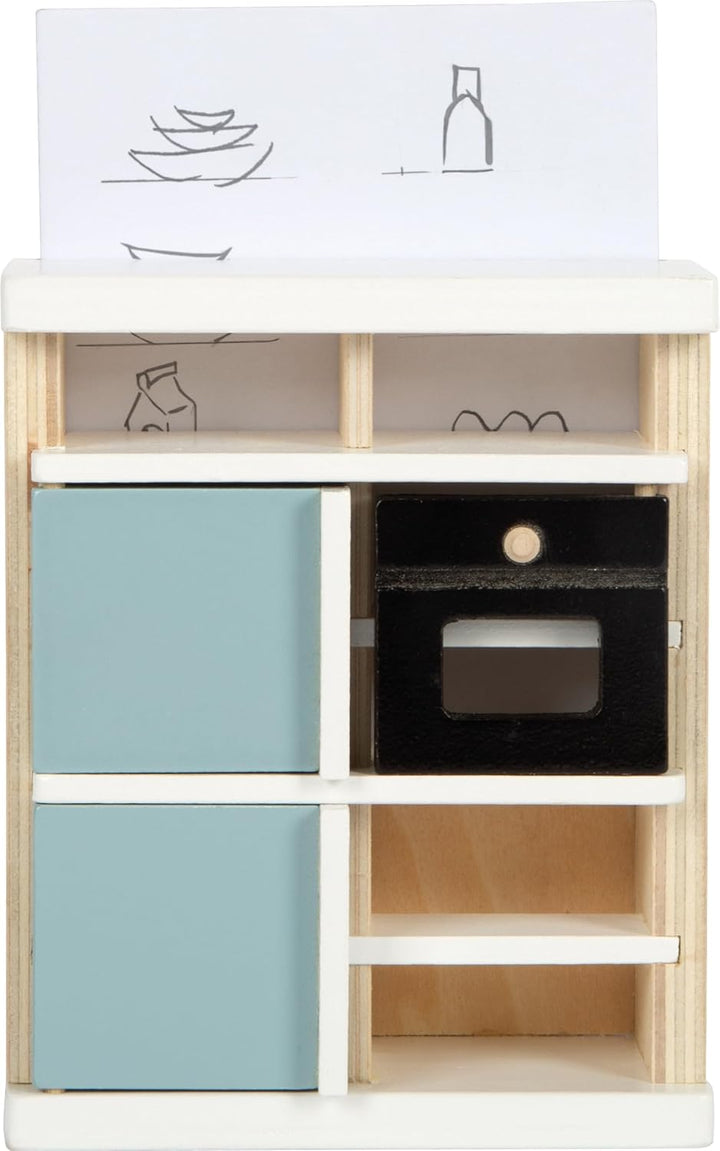 Small Foot Puppenhausmöbel Küche aus Holz, Möbel-Set für das Puppenhaus, für Kinder ab 3 Jahren, 126