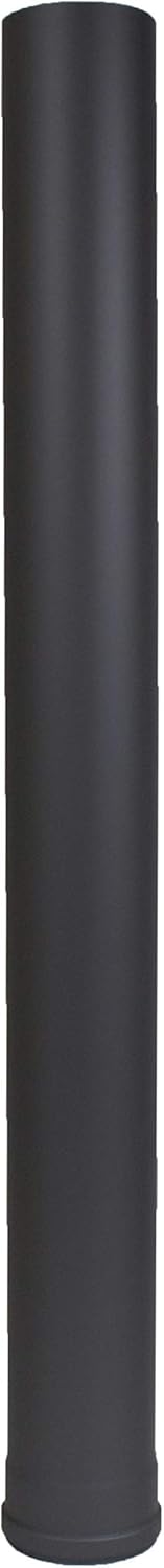 LANZZAS Pelletrohr 1000 mm Verlängerung - im Durchmesser 100 mm - Farbe: schwarz - inklusive Silikon