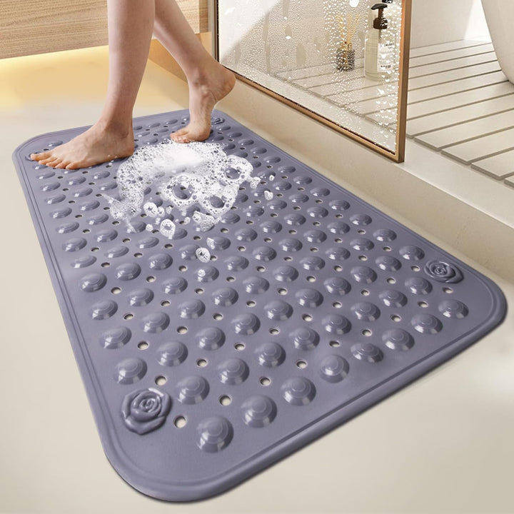 Duschmatte rutschfest 60x90cm,Antirutschmatte Dusche mit Saugnäpfen,Duscheinlage rutschfest mit Abla