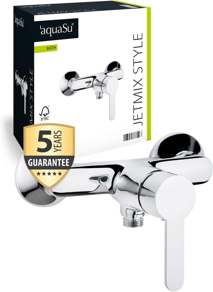 'aquaSu® Einhandmischer Jetmix Style für Brause | Chrom | Wasserhahn | Einhebelmischer | Armatur | M