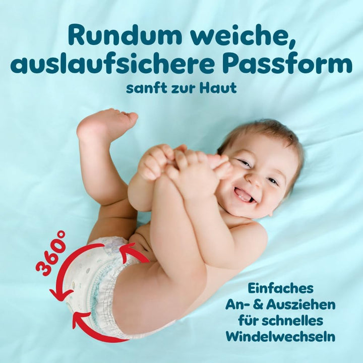Pampers Baby Windeln Pants Grösse 4 (9-15kg) Premium Protection, Maxi mit Stop- und Schutz Täschchen