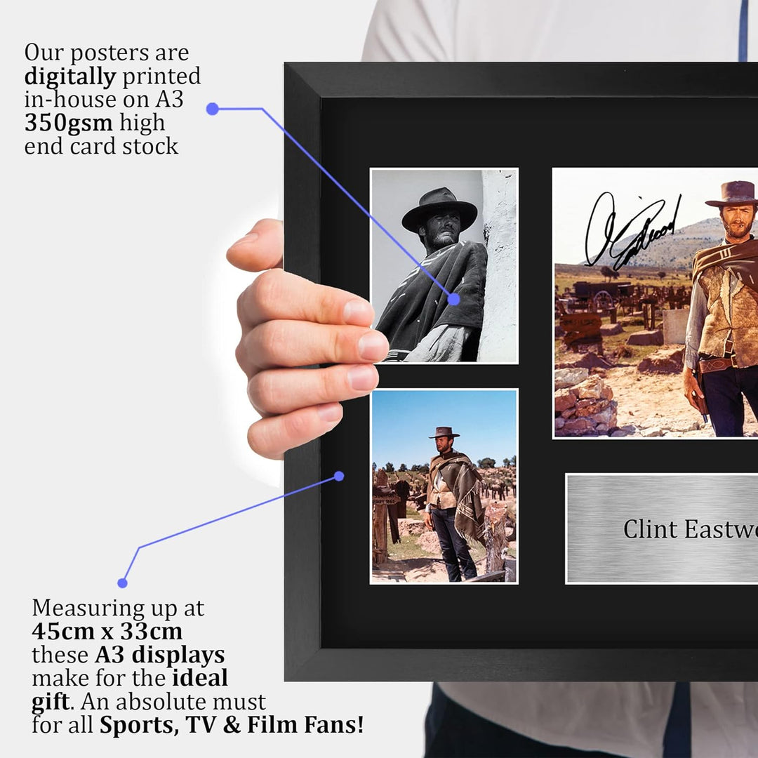 HWC Trading FR A3 Clint Eastwood Geschenke Gedruckt, Signiert Autogramm Bild Für Film-Erinnerungsstü