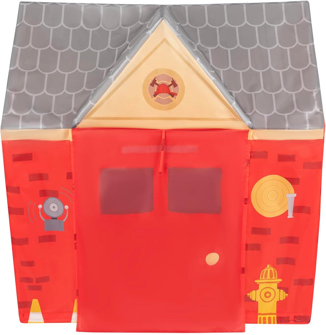 Selonis Spielhaus Spielzelt Feuerwehrhaus Faltbares Für Kinder Realistisches Design Langlebige Und S