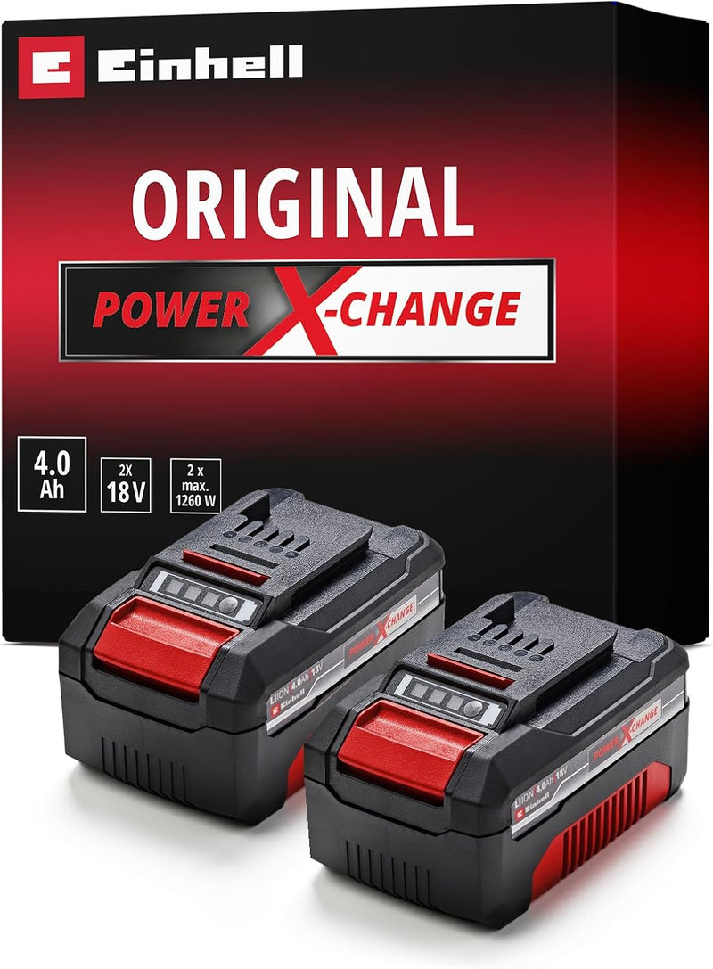 Einhell Akku PXC-Twinpack 4,0 Ah Power X-Change Volks.Akku (Li-Ion, 18 V, 2x 4,0 Ah, für alle PXC-Ge