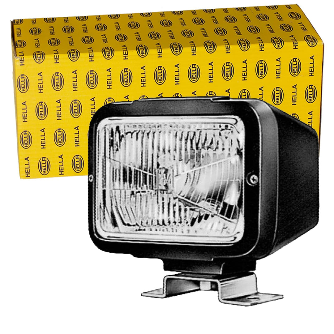 HELLA - Halogen-Hauptscheinwerfer - 12/24V - Referenzzahl: 17.5 - Bügelbefestigung/Anbau - Stecker: