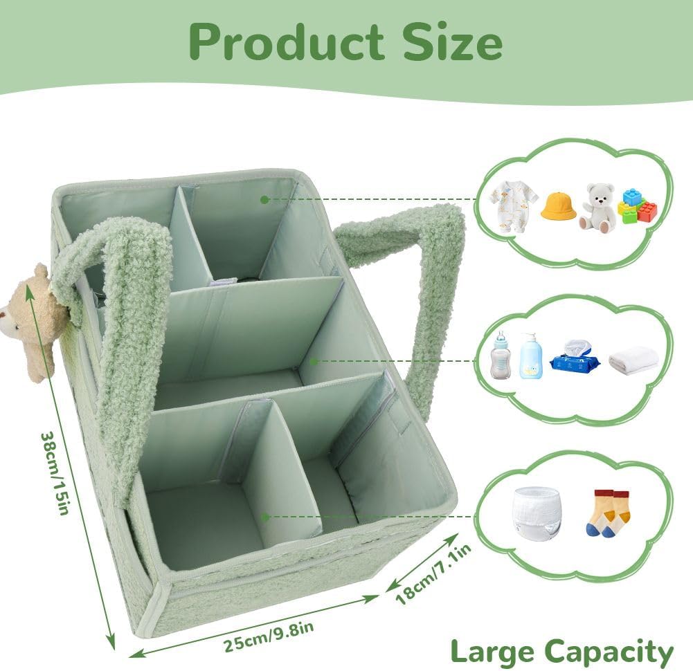 Baby Windel Caddy Organizer, Windel Organizer, Tragbarer Wickeltasche organizer, Plüsch Baby Diaper