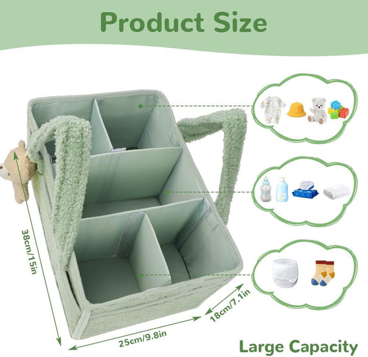 Baby Windel Caddy Organizer, Windel Organizer, Tragbarer Wickeltasche organizer, Plüsch Baby Diaper