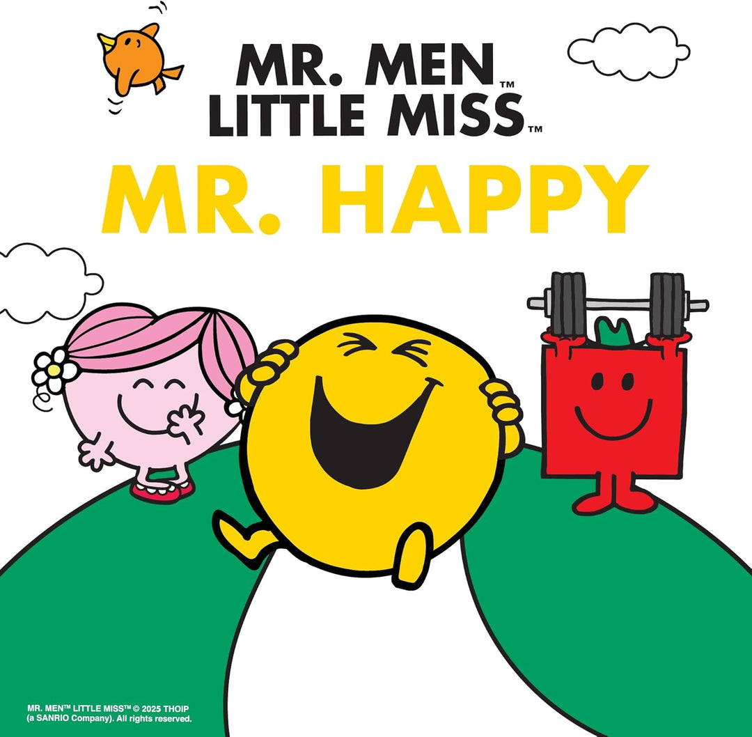 Rainbow Designs Mr Happy Grosses Kissen - Klassische Mr. Men Charakterkissen - Buntes Superweiches D