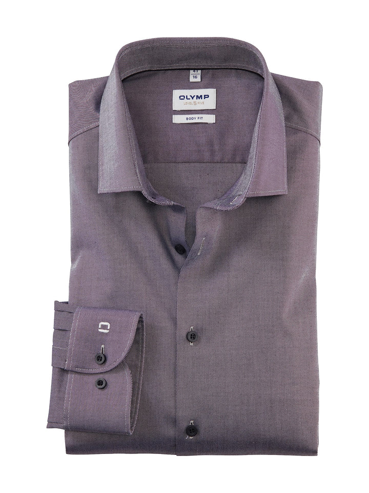OLYMP Herren Oberhemd Langarm Level.Five.Body.fit,Twill,Body fit,Modern Kent, Graphit 69