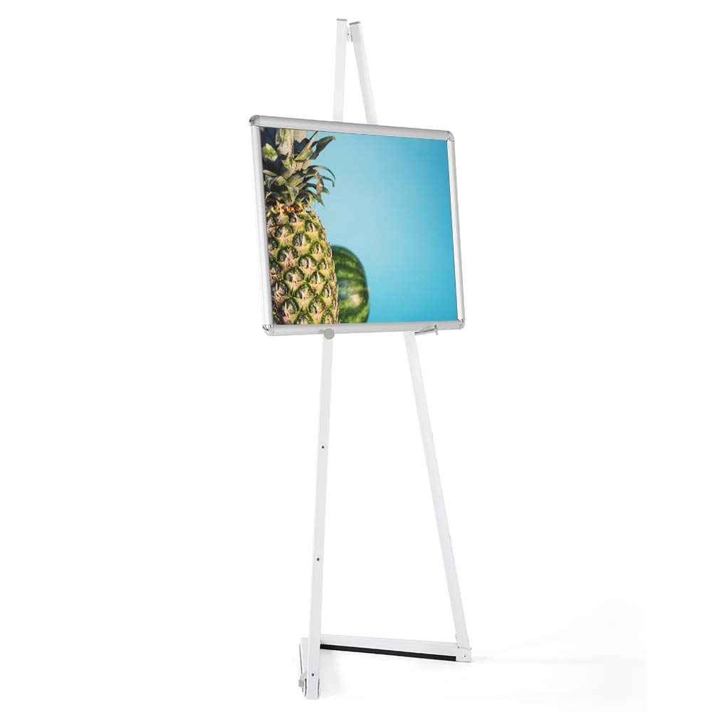 DISPLAY SALES Alu-Staffelei in Weiss für Rahmen bis 120 cm | Künstler-Malständer für Leinwand und At