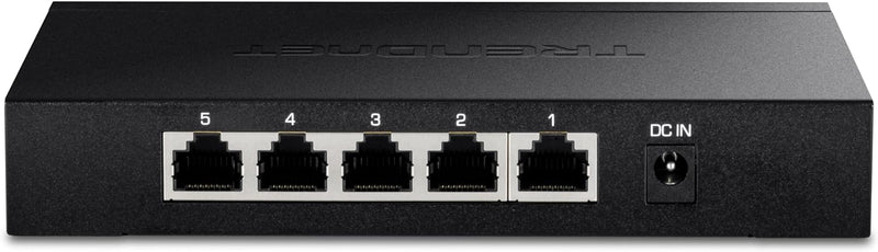 TRENDnet 5-Port Unmanaged 2.5G Switch, 5 x 2.5GBASE-T Ports, 25Gbps Switching-Kapazität, abwärtskomp