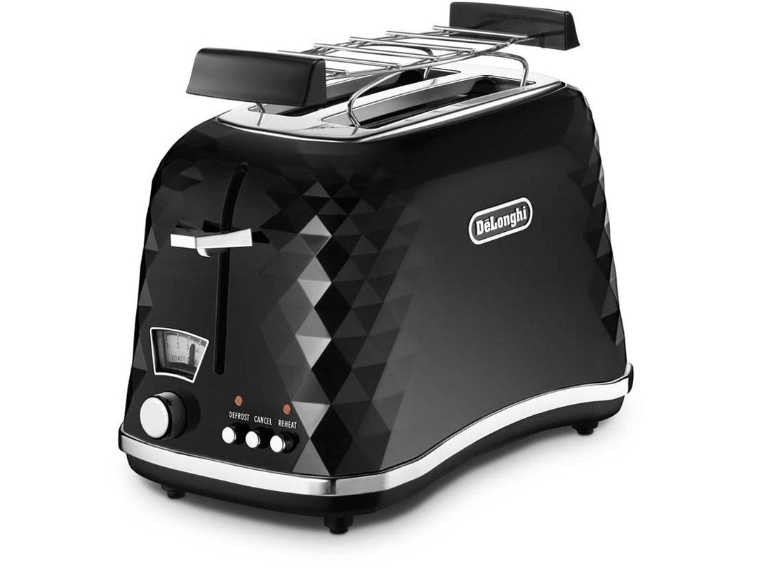 Delonghi CTJ 2103.BK Brillante Toaster (900 Watt) schwarz Schwarz Single, Schwarz Single