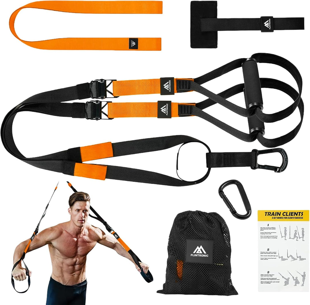 Flintronic Sling Trainer Set für EIN Ganzkörpertraining, Schlingentrainer, Schlingentrainer für Zuha