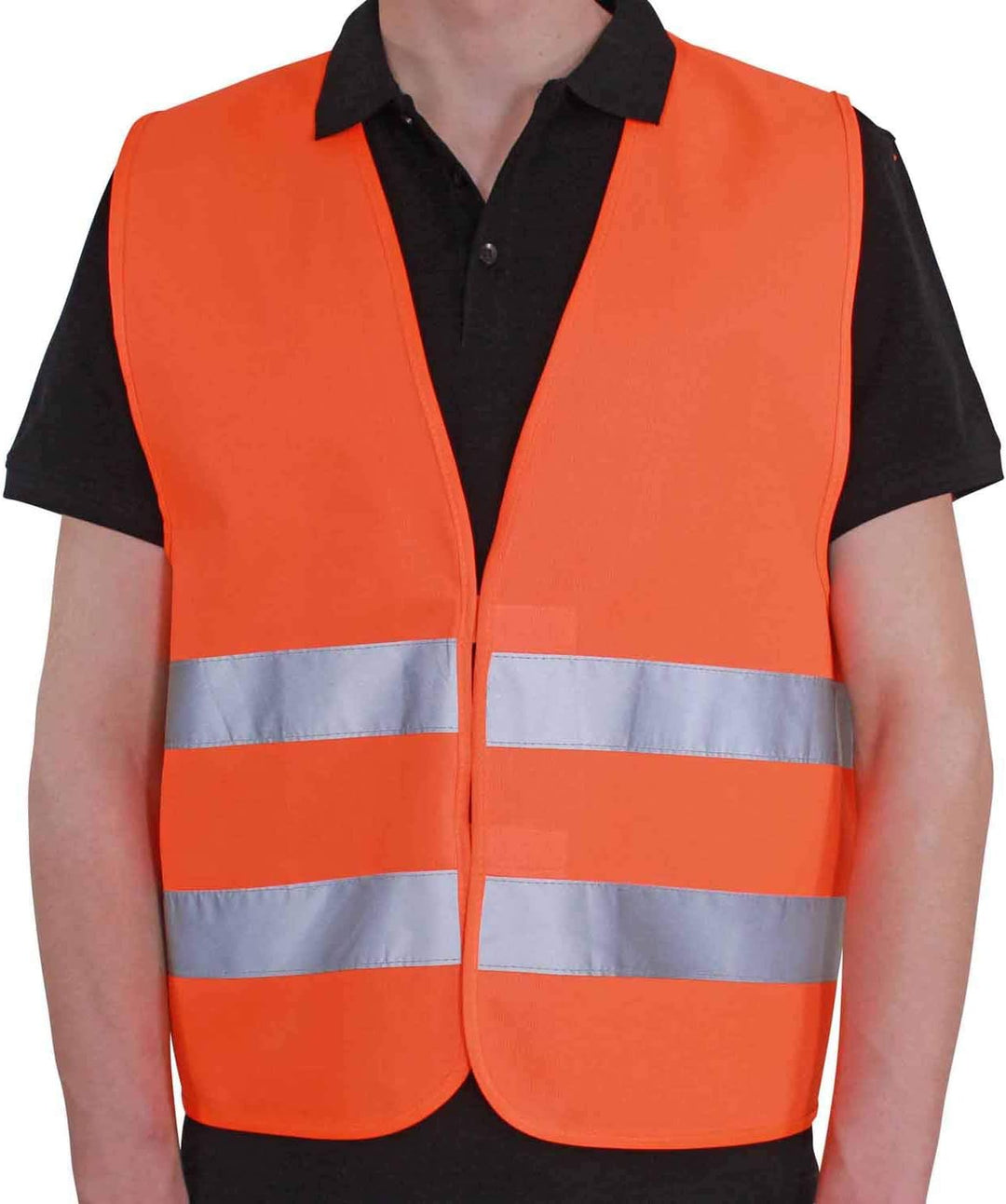 4business 10 Stück Kfz Warnwesten Recycling orange EN ISO 20471 Klasse 2 Erwachsene Unisize recycelt