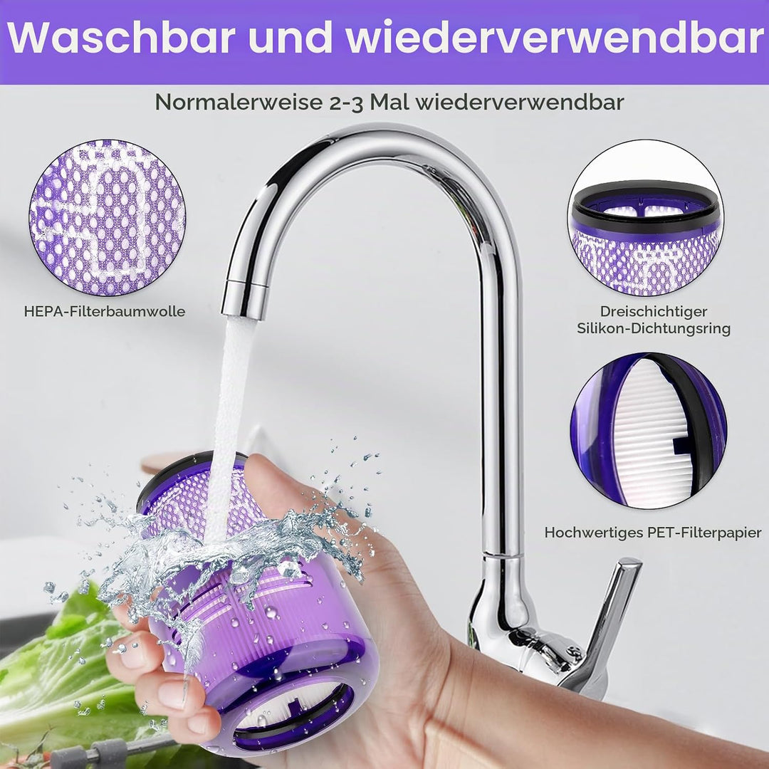 (4 Stück) V15 Ersatz HEPA filter für Dyson V11 Animal/Torque Drive/ V11 Complete, V11 Extra/Absolute
