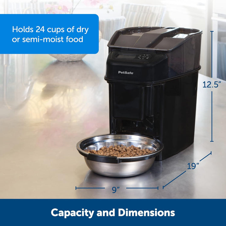 PetSafe Healthy Pet Simply Feed Programmierbarer Digitaler Futterautomat, 5,6 Liter Füllmenge, 4 D-B