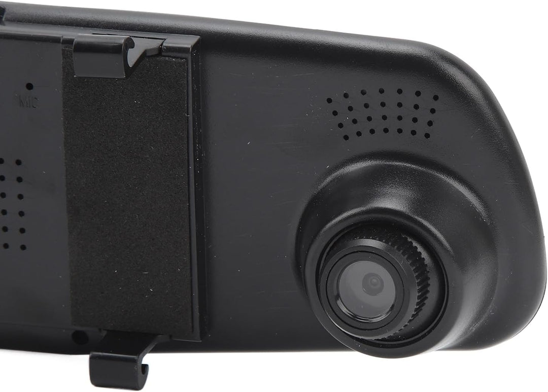 HD 1080P Doppelobjektiv-Spiegel-Dashcam, 4,3-Zoll-Anti-Glare-Parkmonitor-Rückfahrkamera (Mit 32g Spe