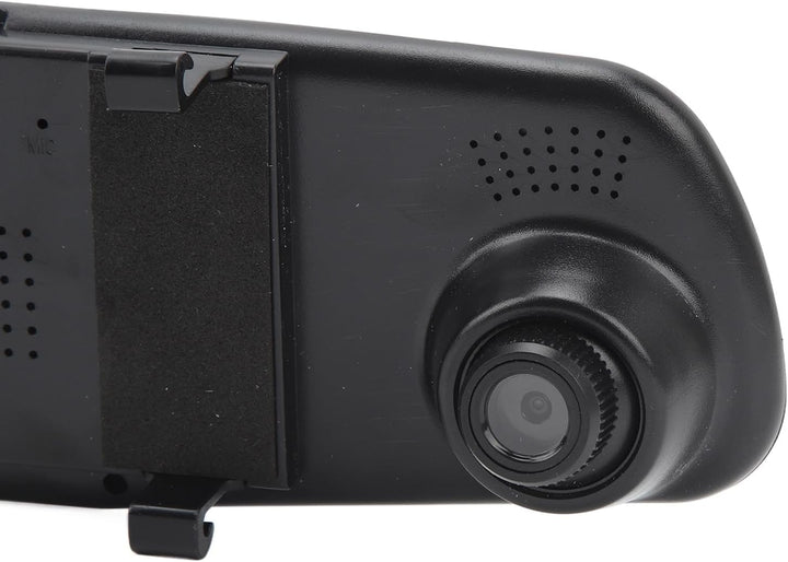 HD 1080P Doppelobjektiv-Spiegel-Dashcam, 4,3-Zoll-Anti-Glare-Parkmonitor-Rückfahrkamera (Mit 32g Spe