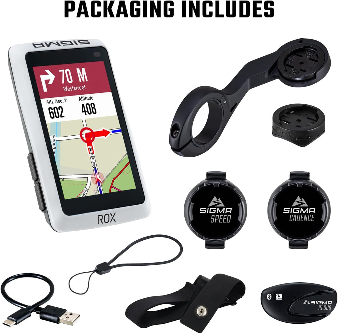 Sigma ROX 12.1 EVO Sensor Set - White Fahrrad-Navi Fahrrad Europa Bluetooth, GPS, GLONASS Variante 4