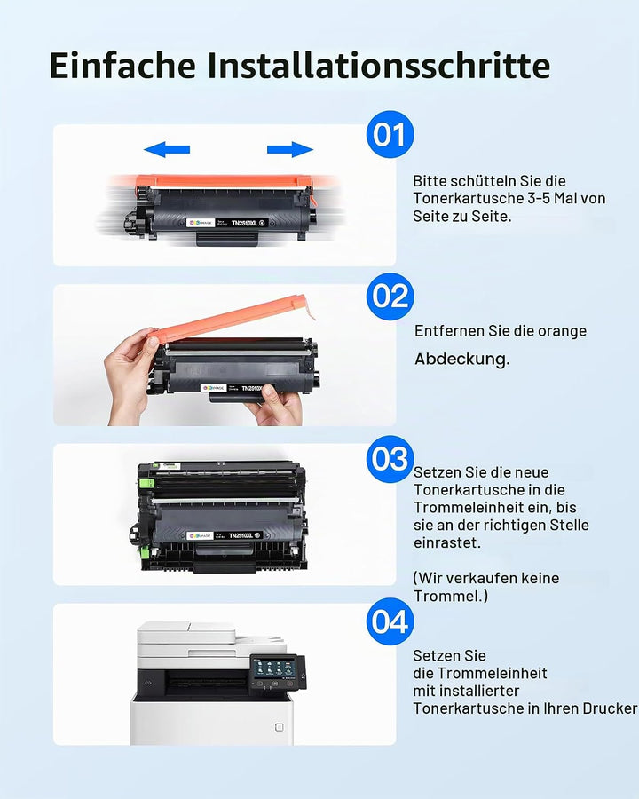 GPC IMAGE TN2510 XL TN-2510XL MFC-L2835DW HL-L2400DW Toner Kompatibel für Brother TN-2510 XL TN2510X