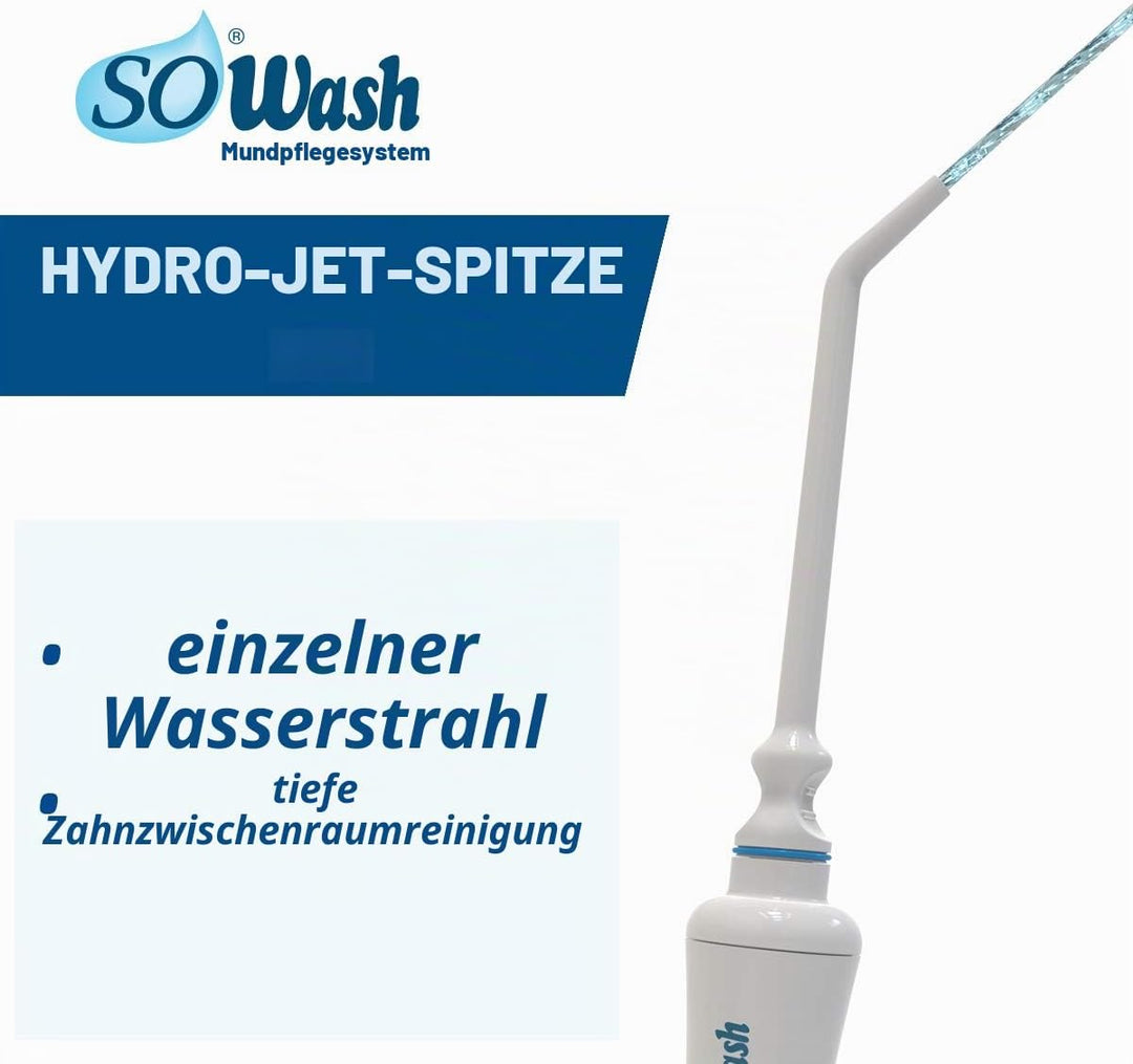 SoWash Munddusche | Waterjet | Verbindet mit dem Wasserhahn | Munddusche ohne Batterien und Strom |I