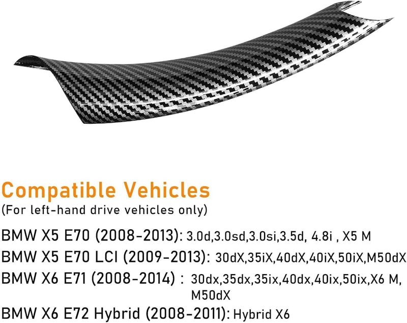 TTCR-II 3PCS Türgriff Innen Kompatibel Mit Türgriffe BMW X5 E70 2008-2013,X6 E71/E72 2008-2014,Türgr