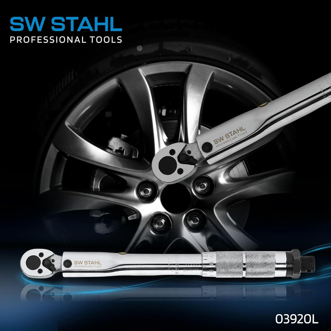 SW-Stahl 03920L Drehmomentschlüssel 1/4 Zoll 5-25 Nm I Rechtsanzug I 36 Zähne I für Fahrrad I Rennra