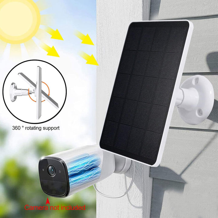 Solarpanel für Kamera, Kamera-Solarpanel-Ladegerät Typ C Ausgang 10W Cam-Akkuladegerät für Geräte