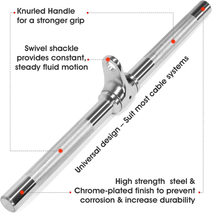 Yes4All LAT-Pull-Down-Kabelaufsatz, Trizeps-Pressstange, V-förmige Stange mit Diamant-Rändelgriff, B