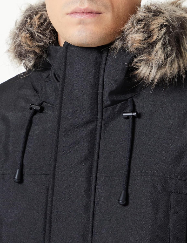 ONLY & SONS Herren Onsfuture Faux Fur Parka OTW Winterjacke L Schwarz, L Schwarz