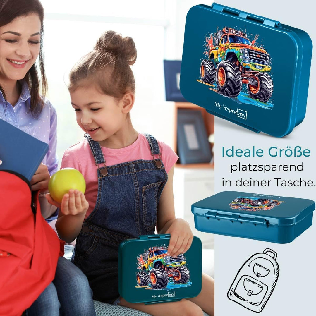 My Vesperbox® Brotdose für Kinder mit Fächern [BIA] - Lunchbox mit Trennfächern - Bento Box - Jausen